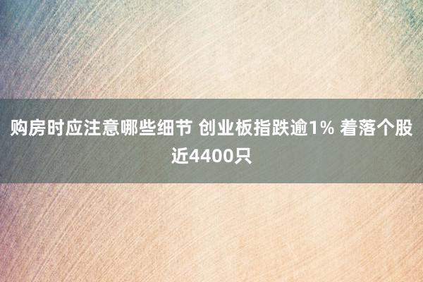 购房时应注意哪些细节 创业板指跌逾1% 着落个股近4400只