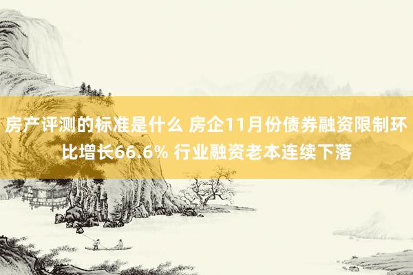 房产评测的标准是什么 房企11月份债券融资限制环比增长66.6% 行业融资老本连续下落