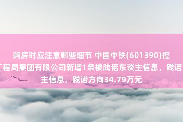 购房时应注意哪些细节 中国中铁(601390)控股的中铁上海工程局集团有限公司新增1条被践诺东谈主信息，践诺方向34.79万元